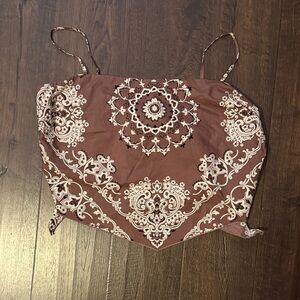 American Eagle Outfitters Brown Patterned Camisole